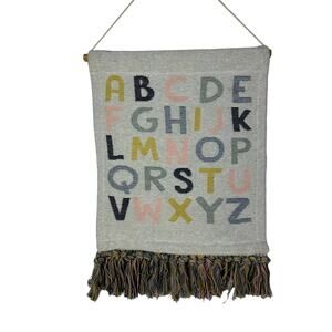 ALPHABET BANNER Home Decor Colorful Tasseled‎ Trim